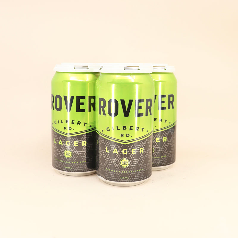 Hawkers Rover Gilbert Road Lager Can 375ml 4 Pack