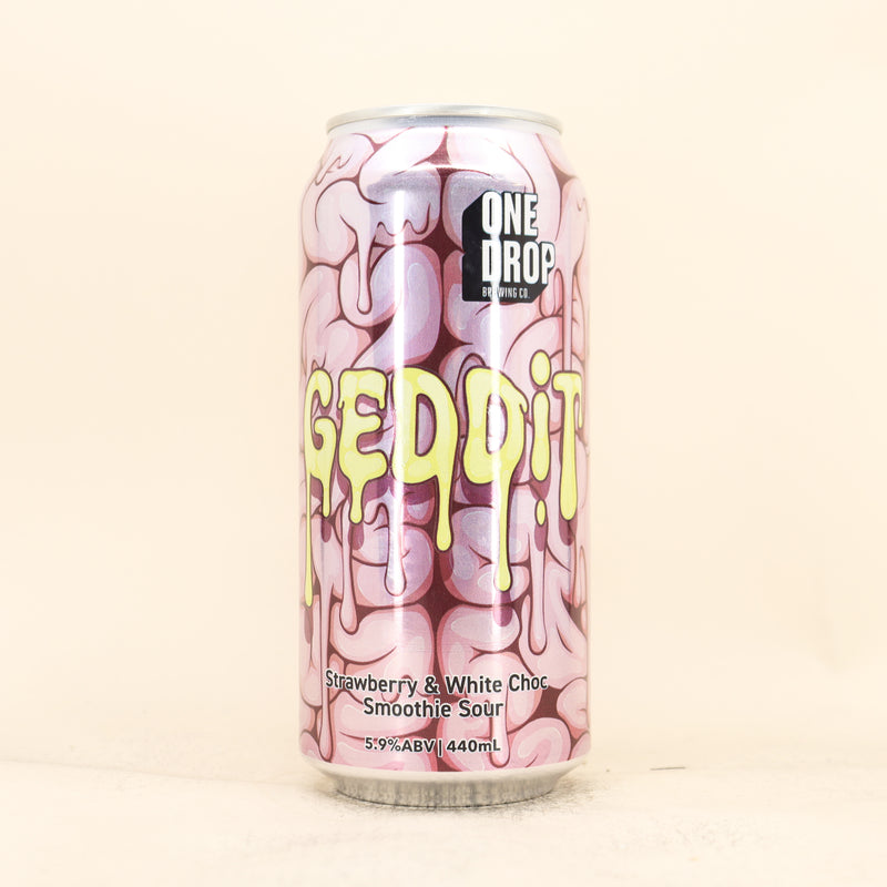 One Drop Geddit Strawberry & White Choc Smoothie Sour Can 440ml