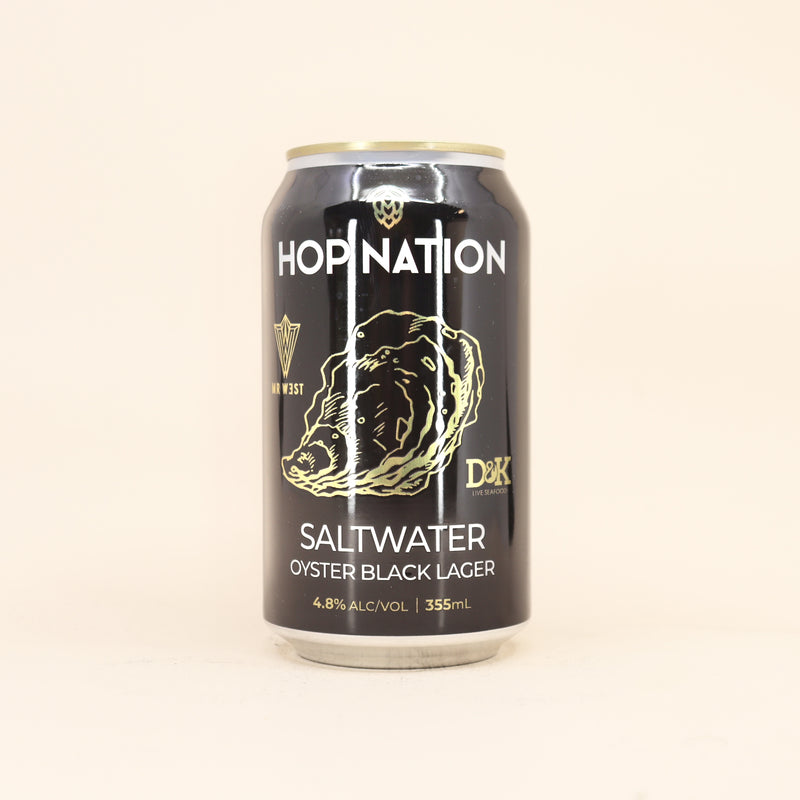 Hop Nation Saltwater Oyster Black Lager Can 355ml