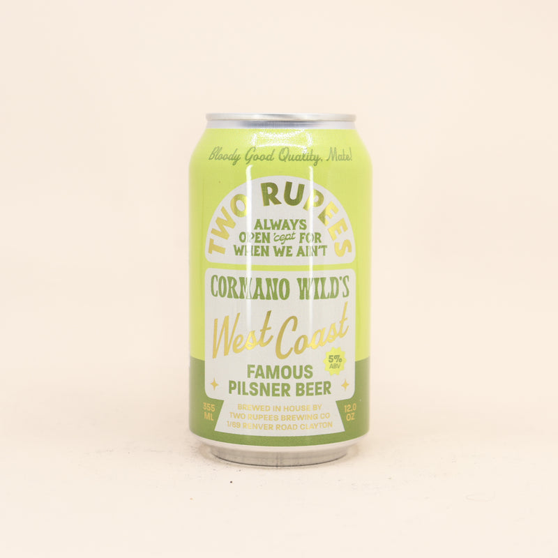 Two Rupees Cormano Wild’s West Coast Pilsner Can 355ml